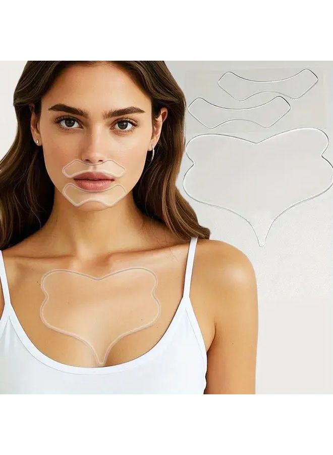 Transparent Lip Chest Patches 3pcs Smooth Light Beige Comfortable Breathable For Sleeping - Image 4